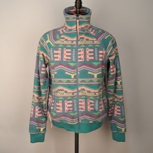 CHUBBIES Abstract Fleece Full Zip Mens Sz M Jacket‎